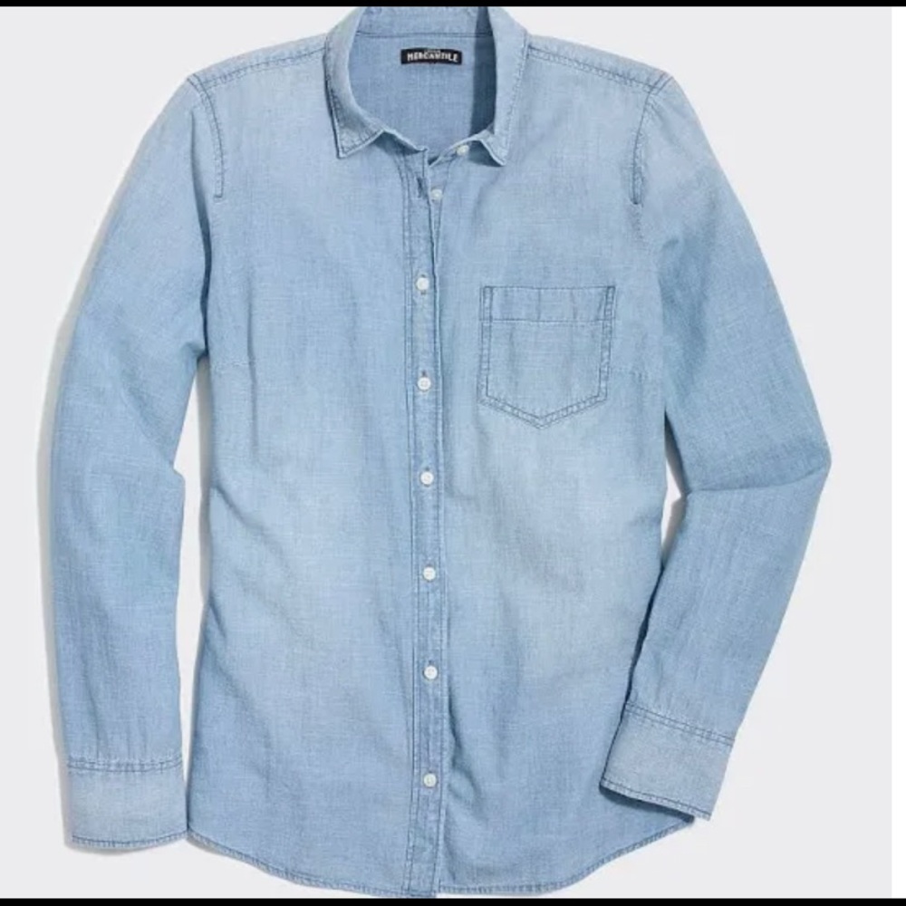 NWOT JCrew Factory Chambray Shirt sz XS